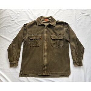 VTG Bugle Boy Corduroy Jacket Mens Zip Up Baggy Skate Y2K 90s Grunge Green M